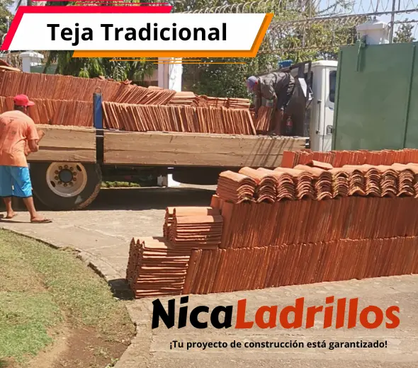 Entrega de tejas de barro tradicional de Nicaraladrillos en Managua