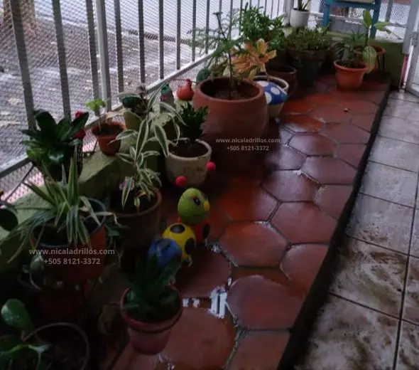 Piso hexagonal de barro artesanal fabricado en Nicaragua