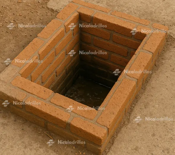 caja de registro ladrillo de barro nicaragua