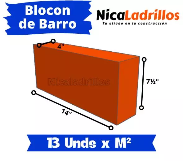 blocon de barro de 4 pulgadas de grueso