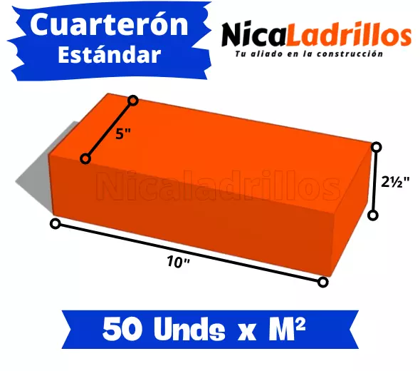 medidas o dimensiones del ladrillo cuarteron estandar de la paz centro